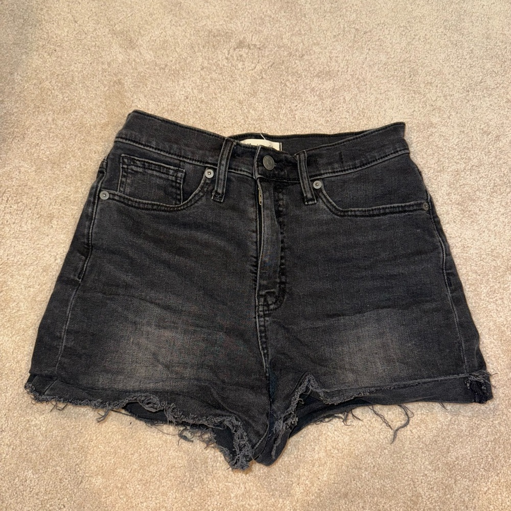 Madewell Black Denim Shorts